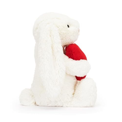 Jellycat Bashful Red Love Heart Bunny Stuffed Animal Plush Toy, Medium 12 inches thumbnail 4