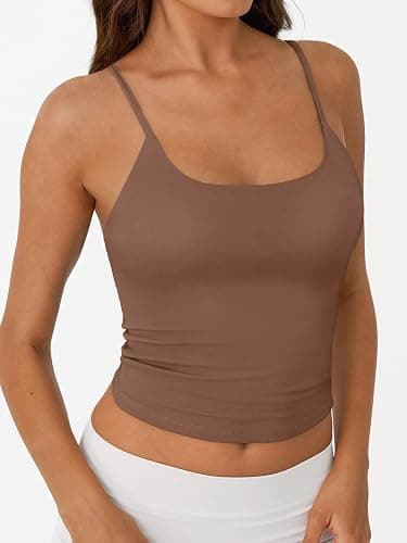 Trendy Queen Womens Spaghetti Strap Tank Top Summer Double Lined Workout Camisole Going Out Cute Tops Y2k Teen Girl Basic thumbnail 3