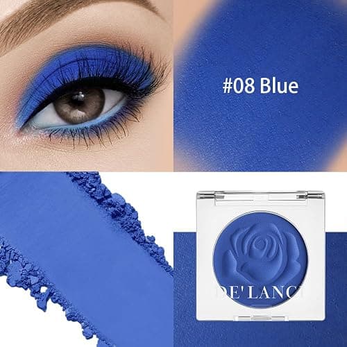 ecofavor Matte Blue Eyeshadow Palette Single with Applicator – Vibrant Navy, Royal, and Dark Blue Shades for Professional Eye Makeup – Travel-Friendly, Popular Colors for Dramatic Blue Smokey Eye thumbnail 4