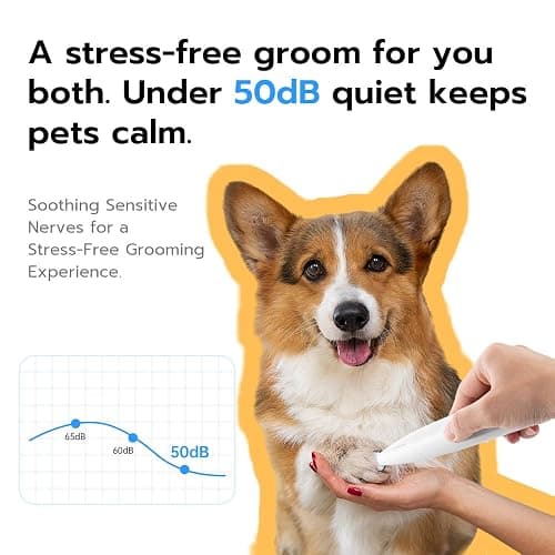 Mcbazel Pet Micro Precision Trimmer, Multifunctional Pet Hair Trimmer Waterproof Rechargeable Shaver with LED Light for Paws Eyes Ears Face Buttocks for Small Dogs and Cats，50dB Quiet Shave. thumbnail 4