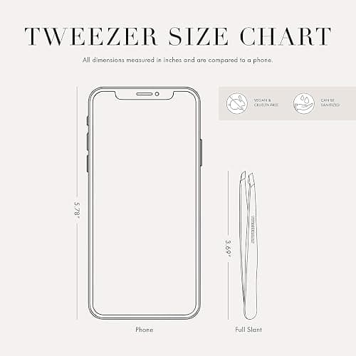 Tweezerman Slant Tweezer – Tweezerman Tweezers for Eyebrows Granite Sky thumbnail 3