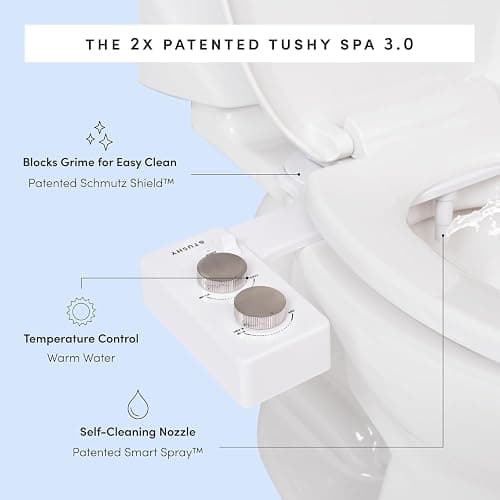 TUSHY 3.0 Spa Bidet Attachment. Cool to Warm Water. It's Time to Replace Toilet Paper, Fresh Water Spray (Requires Sink Access for Optional Temperature Control), Bamboo thumbnail 9