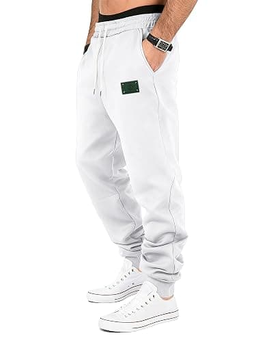 TAFLE Men's Fleece Sweatpants Warm Winter Pants Athletic Drawstring Jogger Pants with Pockets thumbnail 2