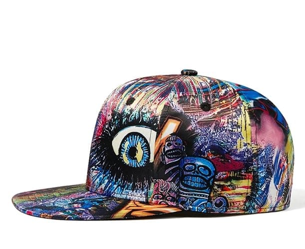 CNUSER Trucker Hat Fashion Mens Women Snapback Hats - Flat Bill Brim Hat Adjustable Baseball Cap | Mens Women, Fashion thumbnail 6