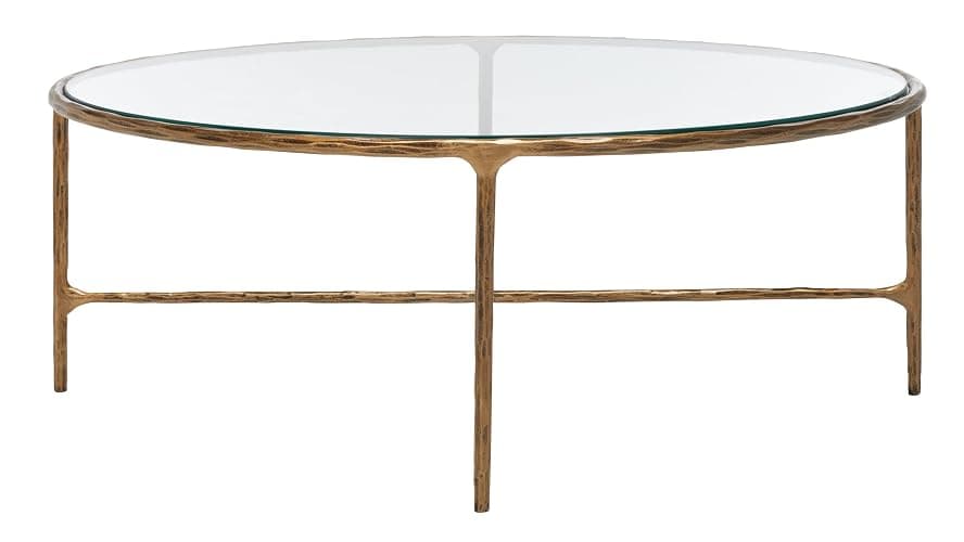 SAFAVIEH Couture Collection Jessa Brass Metal Oval Coffee Table (Fully Assembled) thumbnail 5