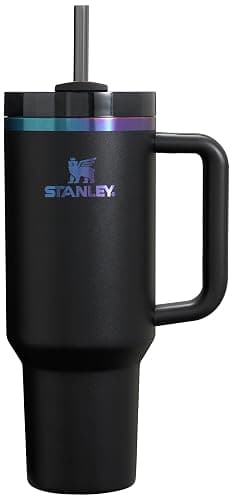 STANLEY Quencher H2.0 Tumbler with Handle and Straw 40 oz | Flowstate 3-Position Lid | Cup Holder Compatible for Travel | Insulated Stainless Steel Cup | BPA-Free | Black Chroma - 40 Ounces - Black Chroma - Image 1