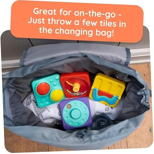 Fat Brain Toys PlayTab Essentials, Modular Sensory Activity Board, Busy Board for Toddlers and Babies Ages 12 Months+ thumbnail 7