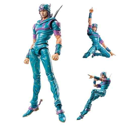 YLEAFUN JJBA Figure Johnny Joestar Figure Super Action Statue with Interchangeable Parts and Movable Joints Figurine Anime Collectibles Model,17cm - Image 1