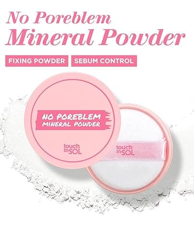 TOUCH IN SOL No Poreblem Mineral Powder - Translucent, Lightweight Loose Setting Powder for Flawless Matte Finish - Oil Control, Pore Primer, Blurs Imperfections & Fine Lines - Face & Greasy Hair Use thumbnail 2