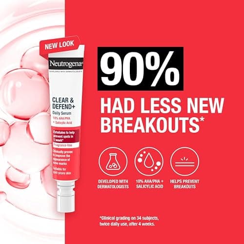 Neutrogena Clear & Defend+ Daily Serum (1x 30ml), Refining and Clearing Face Serum with Salicylic Acid, AHA/PHA, Daily-Use Oil-Free, Suitable for Spot-Prone Skin to Help Defend Against Breakouts thumbnail 6