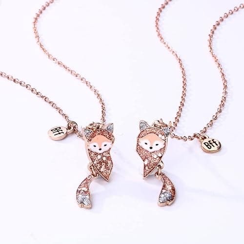 Lezmoii Friendship Necklace Best Friend Necklace Matching Magnetic BFF Necklace for 2 Girls Friendship Gifts thumbnail 3