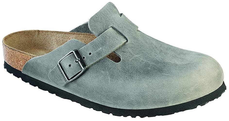 Birkenstock Men's Boston Soft Footbed Clogs, Iron, Grey, 10 Medium US - Image 1