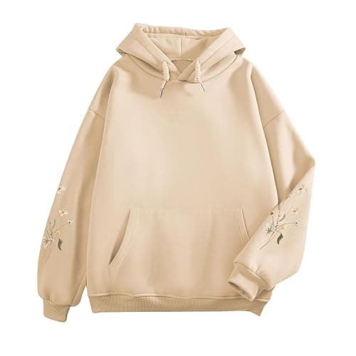 Sulayesh Women's Floral Printed Hoodies Vintage Aesthetic Flower Graphic Sweatshirt Cute Boho Fleece Thermal Hoodie Pullover thumbnail 2