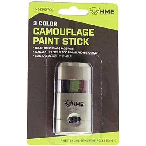HME 3 Color Camo Face Paint "Mess-Free" Application Stick - Long-Lasting Easy-to-Use Concealment Makeup for Hunting thumbnail 3
