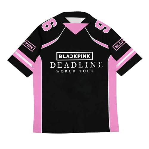 Kpop Baseball Trikot Deadline 2025 World Tour Tshirt Jisoo Lisa Rose Jennie Shirt KPop Vintage Kurzarm Shirts Streetwear Mädchen T-Shirt for Fan thumbnail 3