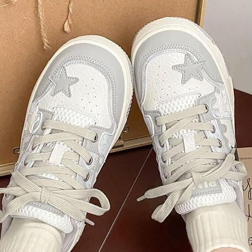Star Shoes Walking Sneakers for Women - Chunky Platform Y2K Aesthetic Cute Stars Comfort Support US 4-8 thumbnail 7