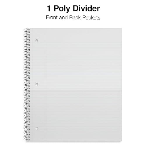 Staples Poly Cover 1-Subject Notebook, 8.5x11 Inch, College Ruled, Pink | Durable poly cover for school, office, and everyday note-taking. thumbnail 5