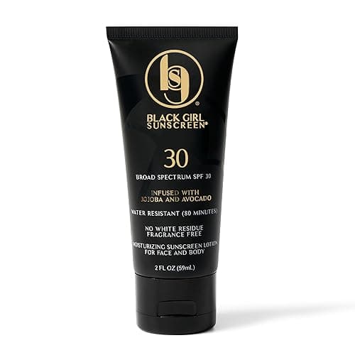 BLACK GIRL SUNSCREEN - Face & Body Moisturizing Sunscreen Lotion SPF 30, No White-Residue for Melanin Rich Skin (2 Fl. Oz.)