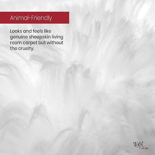 Silky Super Soft White Faux Sheepskin Shag Rug Faux Fur | Machine Washable | Great for Photography Decor Bedroom | Real Look Without Harming Animals (White, Quad Pelt (3x5)) thumbnail 6