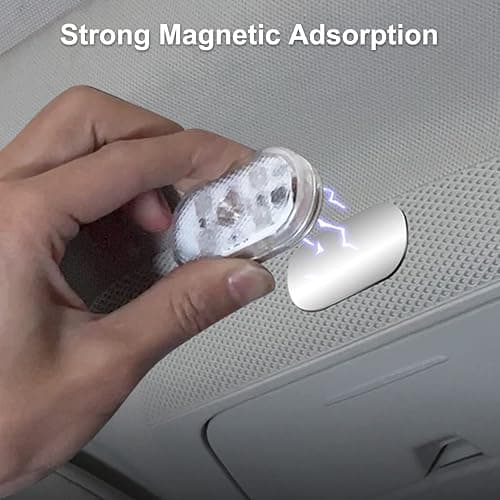 4Pcs Car LED Lights Interior Wireless, 7 Colors Interior Car Lights with 6 Bright LED Lamp Beads, Portable USB Rechargeable Car Interior Led Night Light for Car Decor thumbnail 4