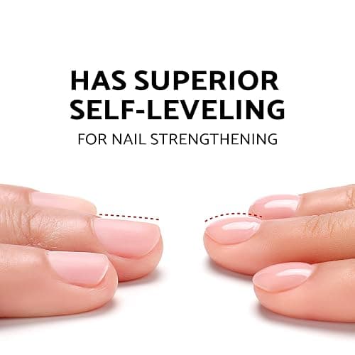 AIMEILI Rubber Base Gel For Nails, Soak Off U V LED Hema Free Clear Sheer Gel Nail Polish, 4 in 1 Nail Strengthen/Enhance/Base Coat/Color Gel Polish Set Of 6pcs X 10ml - Kit 54 thumbnail 2