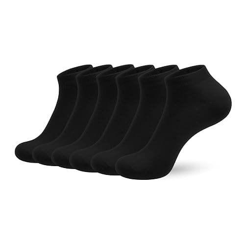 Bamboo Fiber Women's Athletic Ankle Cut Socks Comfort Flat Casual Sock, 6 Pack Ladies Soft Running Sports Sock - Image 1