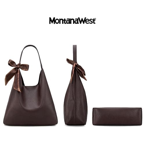 Montana West Slouchy Hobo Bag for Women Shoulder Purses and Handbags with Scarf thumbnail 5