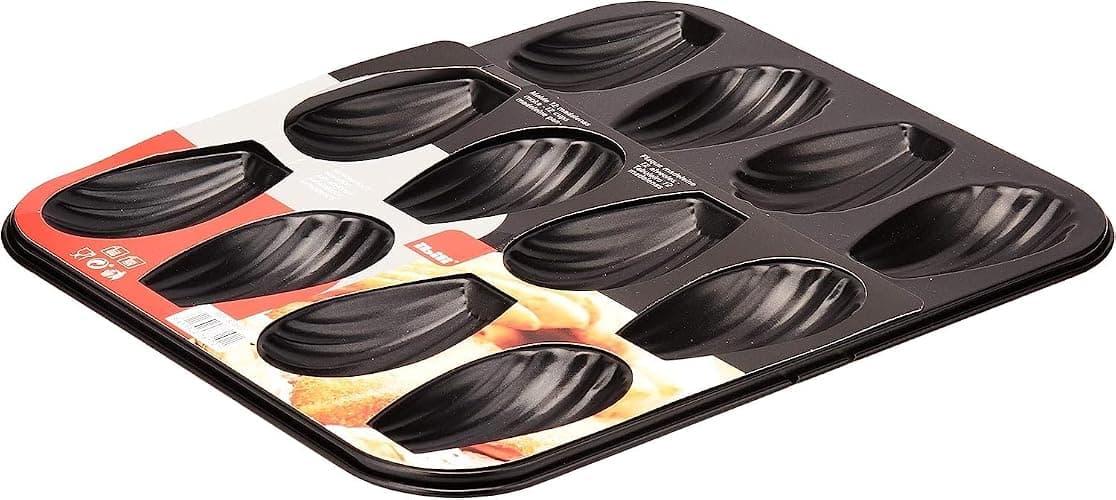 Ibili 820502 Plaque de 12 madeleines, Acier, Noir, 25,9 x 20,9 x 1,4 cm thumbnail 4