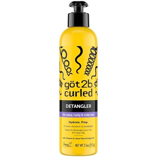 got2b Curled Detangler, Leave-In Detangler for Curly Hair | Lightweight vegan formula with aloe vera, vitamin E and argan oil, Hydrates and detangles wavy, curly and coily hair - Image 1
