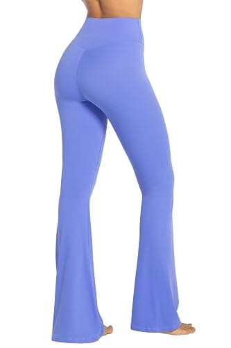 Sunzel Flare Leggings, Crossover Yoga Pants with Tummy Control, High-Waisted and Wide Leg thumbnail 2