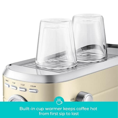 CASABREWS CM5418 Espresso Maker, Compact Espresso Machine with Milk Frother | Stainless Steel, 20-Bar Pump, Built-in Pressure Gauge, Powerful Steam Wand for Cappuccino Latte for Home, 34oz Water Tank thumbnail 6