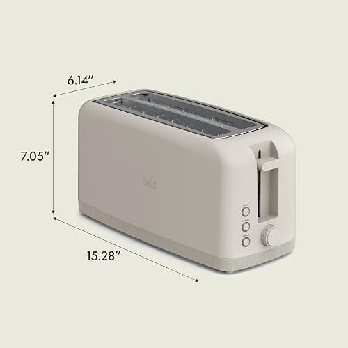 Bella 4 Slice Toaster - 4 Slice - Oatmilk thumbnail 2