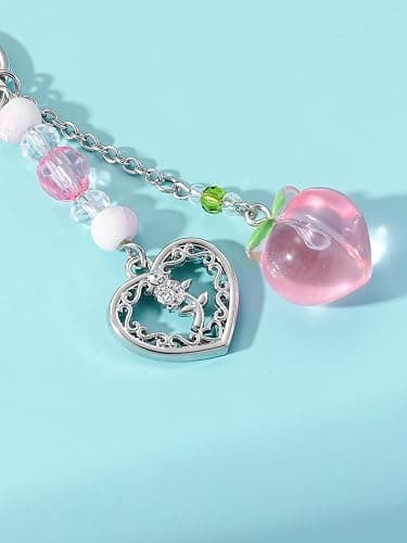 AGEN KGEN Aesthetic Y2K keychains Cute Butterfly Star Strawberry Bear Guitar Keychains Charms for Women Bag Purse Gifts thumbnail 8