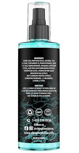 Viking Revolution Sea Salt Spray for Men - Hair Texturizing Spray with Kelp, Aloe Vera and Red Algae Extract - Surf Sprays to Add Volume and Texture for Men and Women Beach Hair - 8.8oz thumbnail 8