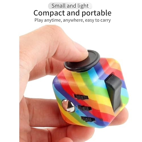 Canyoo Cube Stress Relief Reduce Anxiety Toys Adults Children Colorful Decompression Dice Eliminate Bad Habits Multi Function Easy Carry Killing Time Gift Birthdays Festivals (Splash Color) - Splash Color thumbnail 3