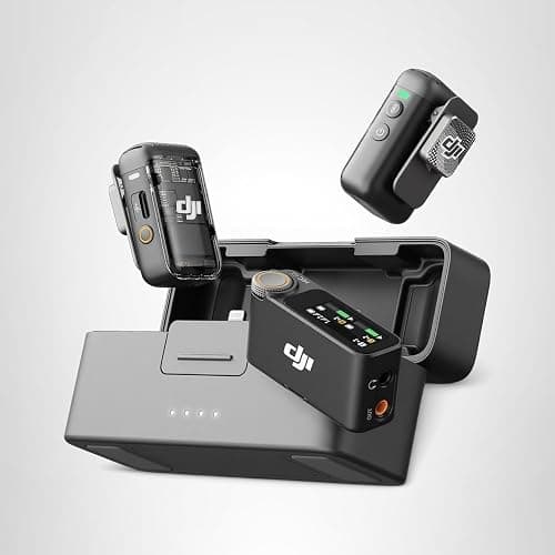 DJI Mic 2 (2 TX + 1 RX + Charging Case), Wireless Lavalier Microphone, Intelligent Noise Cancelling, 32-bit Float Internal Recording, 820 ft.(250m) Range, Microphone for iPhone, Android, Camera thumbnail 7