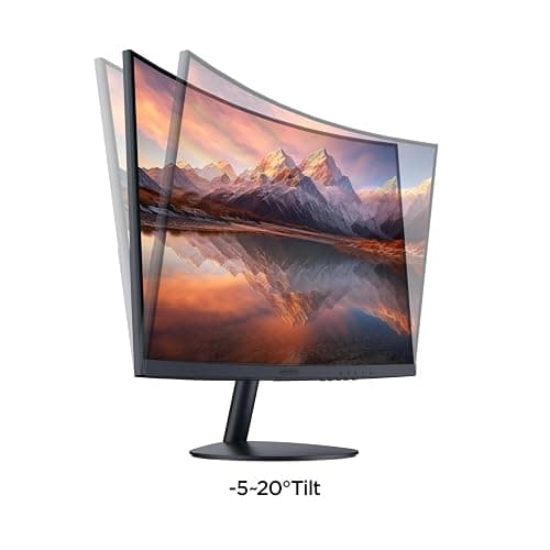 KOORUI 24 inch Curved Monitor, Full HD 1080P Curved Computer Monitor, 100Hz 1500R PC Screen, TÜV Rheinland Certified, HDMI VGA, Tilt Adjustment, LCD Display, Eye Care, Black 24N5CA thumbnail 8