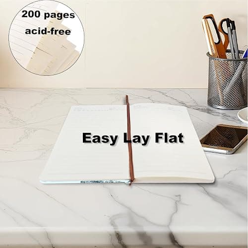 HZMLYDJ Bible Verse Lined Journal Notebook for Women Men, 200 Pages A5 Hardcover Hard Shell Journals for Writing Note Taking, Wavy Sea Flower Christian College Ruled Notebook Diary Notepad 5.8"×8.3" thumbnail 4