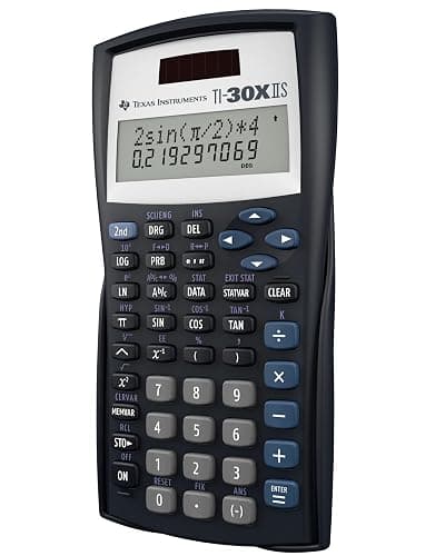 Texas Instruments TI-30XIIS Scientific Calculator, Black with Blue Accents (30XIIS/TBL/1L1/BK) thumbnail 4
