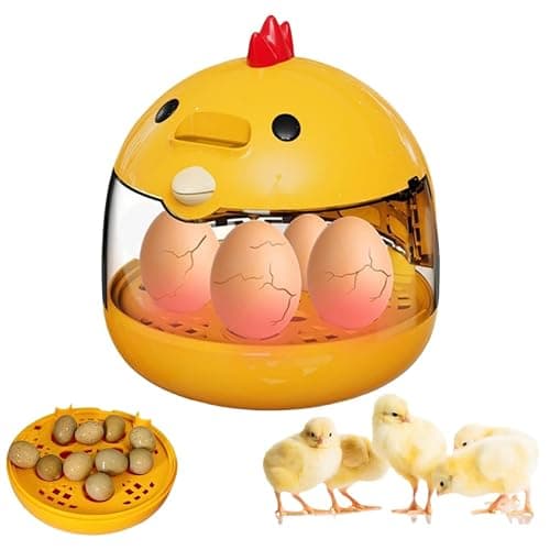 tkerinse Egg Incubator, Rutin Chicken Egg Incubator for Hatching Eggs, Small Clear Egg Hatching Incubator, Automatic Smart Control Hatcher Machine for Variety Size of Eggs - Image 1