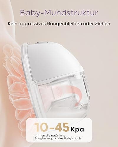 Nuliie Milchpumpe Elektrisch tragbare S32, Elektrische milchpumpe freihändig 4 Modi 9 Stufen mit 18/21/24 mm komfortabler Flansch, Privat, mit Ersatzzubehör im Lieferumfang (2Packs, Weiß) - 2 Packs - Weiß thumbnail 3