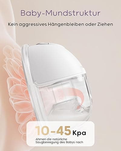 Nuliie Milchpumpe Elektrisch tragbare S32, Elektrische milchpumpe freihändig 4 Modi 9 Stufen mit 18/21/24 mm komfortabler Flansch, Privat, mit Ersatzzubehör im Lieferumfang (2Packs, Weiß) - 2 Packs - Weiß thumbnail 4