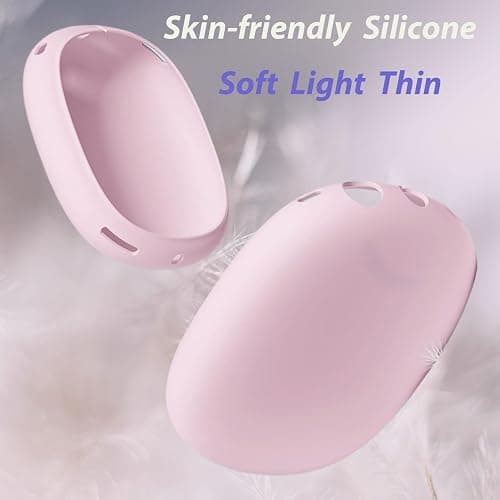 3-in-1 Silicone Case Cover for Apple AirPods Max Headphones, AirPod Max Accessory Protective Cover, Headband/Ear Cups/Ear Pad Covers, Anti-Scratch and Sweatproof (Pink) thumbnail 4