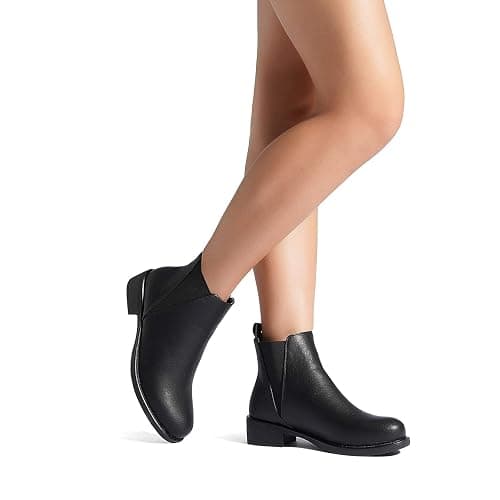 DREAM PAIRS Women's Ankle Boots Chunky Low Heel Chelsea Booties Slip On Elastic Fall Short Boots thumbnail 6