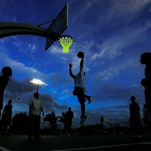 NEIJIANG Glow Basketball Net, Nightlight Basketball Net Luminous Outdoor Portable Sun Powered Sport Nylon thumbnail 7