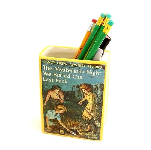 Nancy Drew Parody Book Shaped Pencil Container, decoupaged, Mature Language thumbnail 2