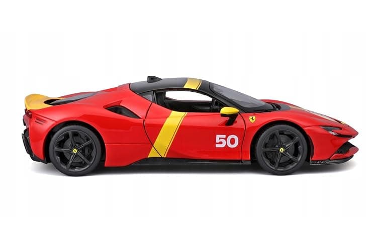 Ferrari SF90 Stradale Assetto Fiorano 1:18 Die‑Cast Model – Signature Series, Opening Doors/Bonnet, Rubber Tires, Steering – Rare Collectible thumbnail 4