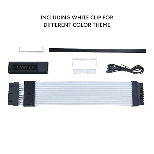 Lian Li Strimer Wireless 24 Pin with Controller (PW24-1W-T) - Addressable RGB Power Extension Cable - 2.4 GHz Wireless Control with 315mm; 12.4 Inch Length - Wireless Controller Included & Required thumbnail 6