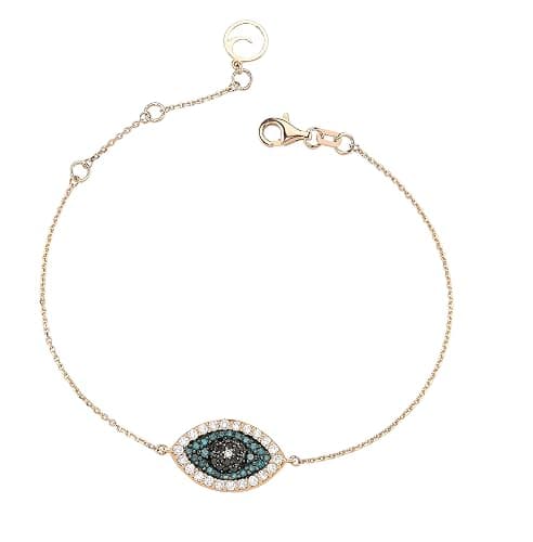 Eye Light 14k Rose Gold Bracelet, BL20927 - Image 1