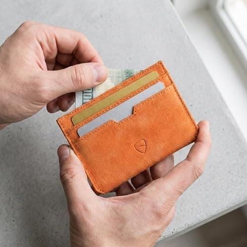 Vaultskin MOORGATE Slim Card Holder – Minimalist Leather Wallet with RFID Blocking, Front Pocket Credit Card Case for Men & Women thumbnail 4